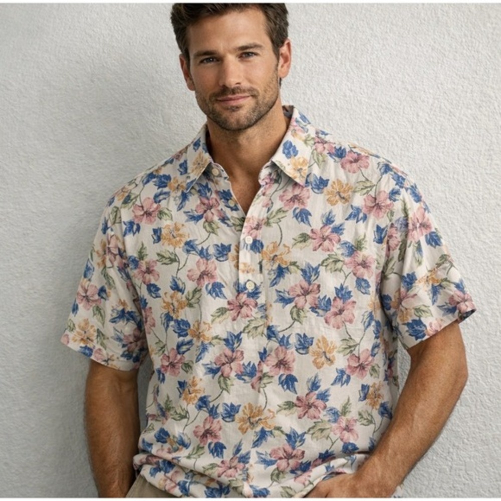 Vintage 90s‎ Reyn Spooner Reverse Print Spooner Cloth Pullover Hawaiian Shirt L